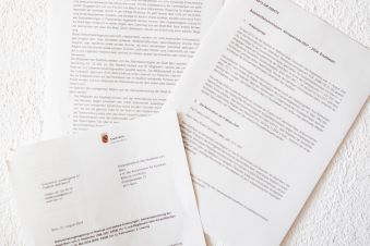 Ausgedruckte Geschäftsunterlage des Stadtrats.