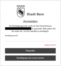 Screenshot Verifikationscode